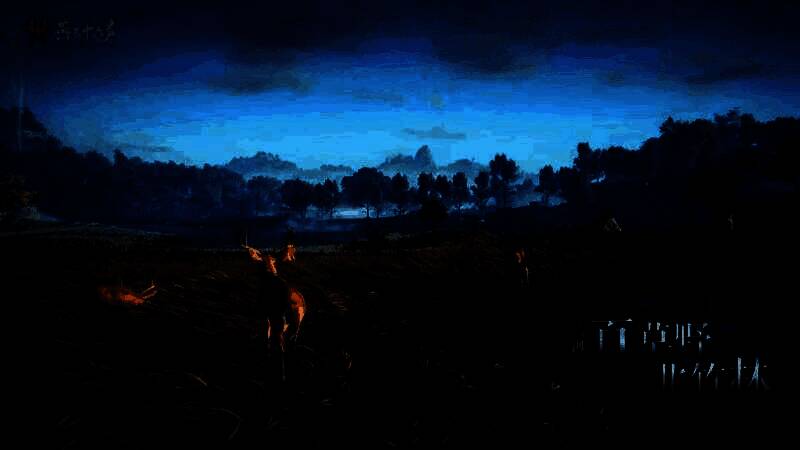 清河区域白天场景，阳光透过树梢洒在石板路上，远处有小桥流水，画面光影自然