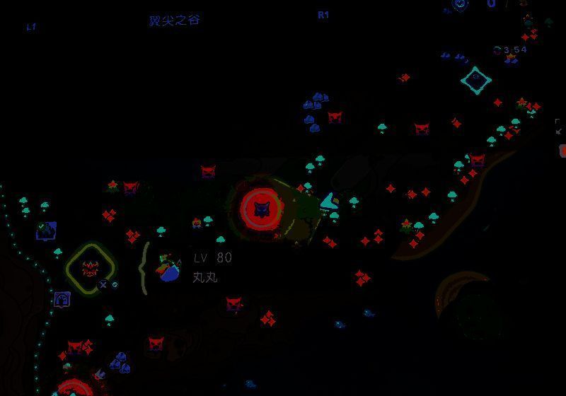 《幻想生活ｉ》中BOSS丸丸在翼尖之谷西侧出现的战斗场景，角色正在发动技能攻击，画面充满动感特效