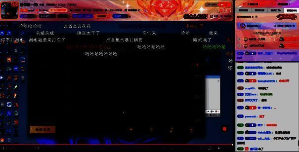 联盟成员聊天界面截图，显示新人玩家与yyf等主播积极互动，气氛轻松融洽