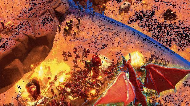 空中部队从悬崖起飞，对敌方阵地发动俯冲打击