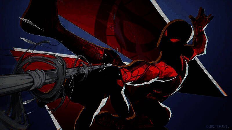 《漫威争锋》PS5版本运行画面展示，角色在城市废墟中激烈对战，光影效果逼真