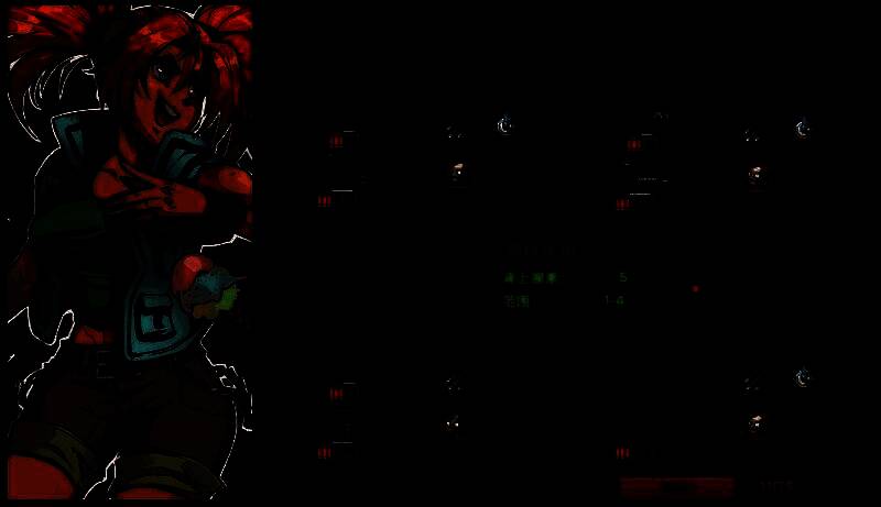 纳迪亚角色形象，头戴耳机，肩扛音响装置，充满摇滚风格