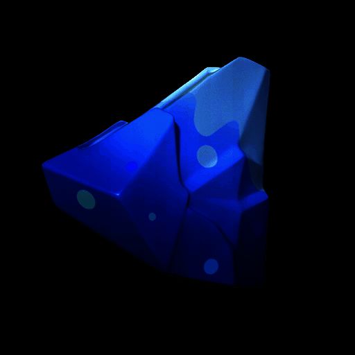 小浮冰霜霜手捧一块迷你冰山，冰面泛着微光，周围漂浮着细小冰晶，展现其维持体温的细节