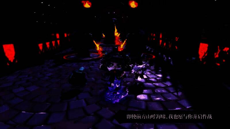 关卡场景俯视图，蛋仔们在布满地刺与牢笼的厅堂中奔跑，彩窗光影洒落地面，气氛诡谲