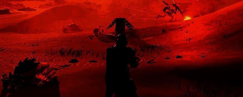 《绝地潜兵2》中反步兵雷区部署在地面上的效果图，多个小型装置呈散落分布