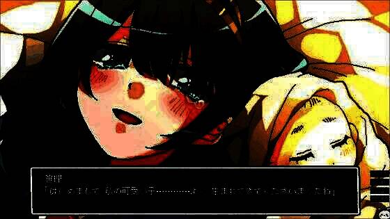 少女背影站在悬崖边缘，手中握着断裂的项链，风吹起她的长发，氛围凄美而孤独