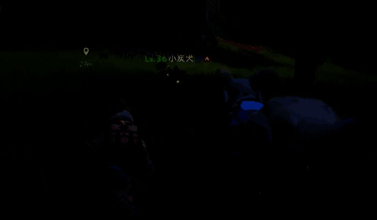 小炭犬与其进化形态狼斗士对比图，左侧为萌系犬形，右侧为肌肉发达的狼型战士，气势十足