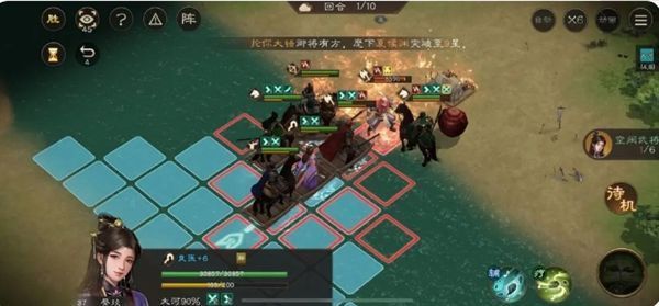 黄盖之影关卡战术示意图，展示角色站位、推人路径与油桶点燃位置