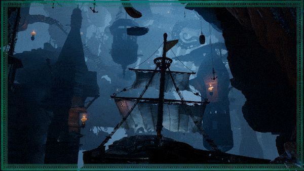 游戏场景展示，九座浮空岛屿错落分布于暗红色云海中，远处有巨型触手破云而出