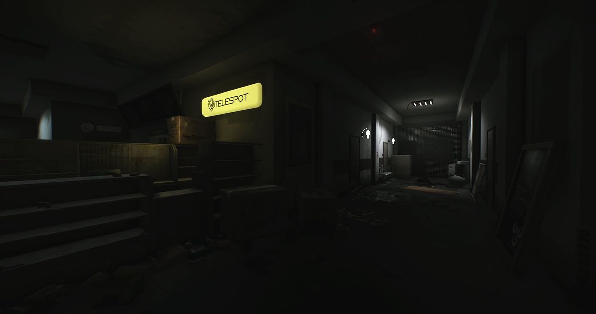 室内结构图，展示仓库内部的掩体布局与交火点位，适合近距离战术对抗