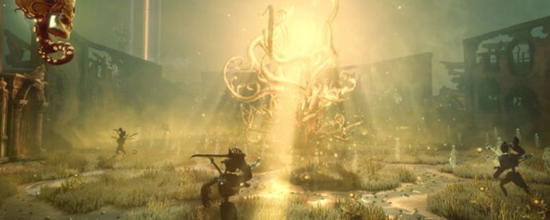 《戴维琼斯》游戏主视觉图，展示主角戴维琼斯在昏暗环境中持武器前行，背景充满神秘氛围