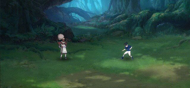 鬼童丸普攻后衔接追打，敌人被丝线拉起浮空，随即被蜘蛛咬击砸向地面