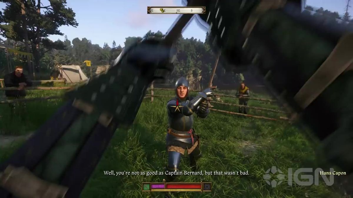 战斗中使用盾牌格挡敌人攻击，动作系统高度拟真