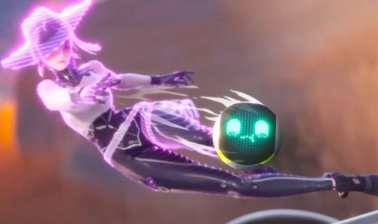 鸭鸭化作红色皮球高速滚动，身后留下轨迹残影，成功突破敌方防线