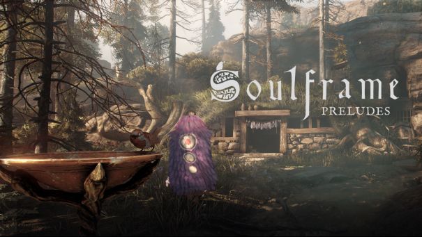 《灵魂战甲》游戏画面展示，角色驾驶机甲在广袤沙漠中疾驰，背景是巨大的异星建筑