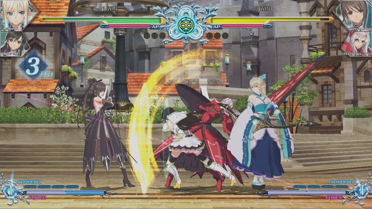 《BLADE ARCUS Rebellion from Shining》角色选择界面，多位《光明》系列经典人物列队待命