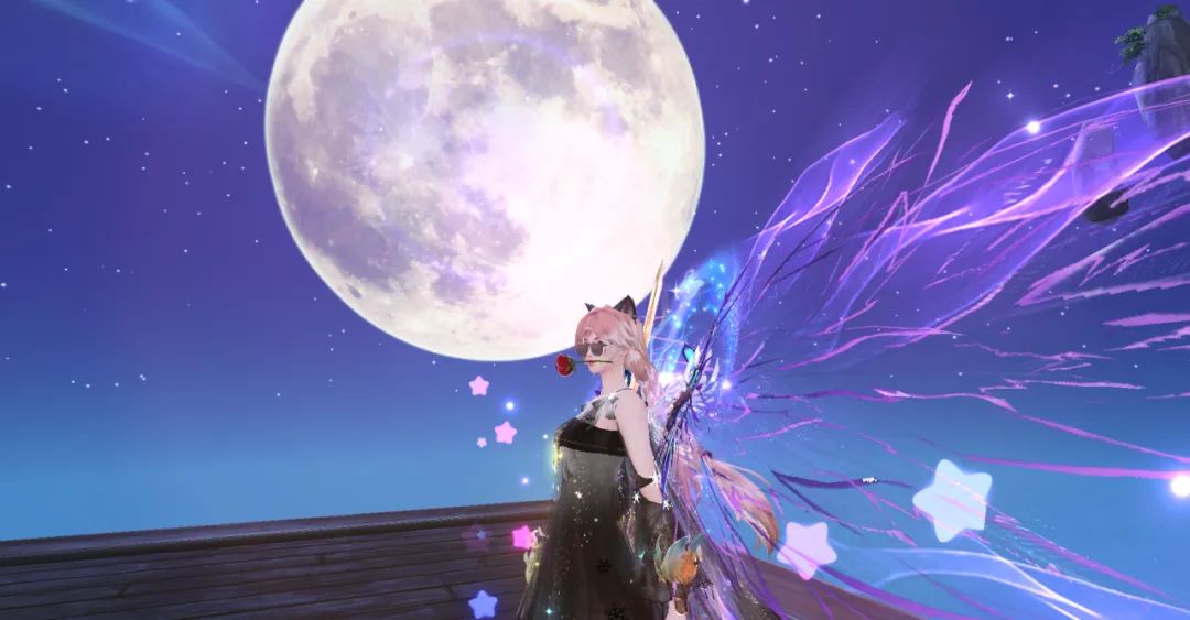 玩家与队友在游戏内合影，背景为通关团本的庆祝特效，氛围温馨