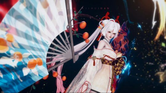 游戏角色施展大招瞬间，红色火焰席卷天际，阿修罗立于火海中央，眼神凌厉，气场全开