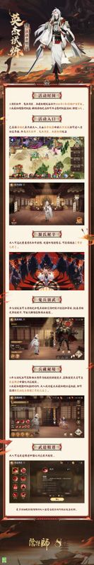 长图展示英杰试炼副本机制与活动时间表，包含挑战规则、奖励预览及剧情节点