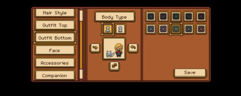 《希望物语》游戏画面展示，角色在田园风光中耕作，背景为小木屋与栅栏，整体呈现温馨像素风格