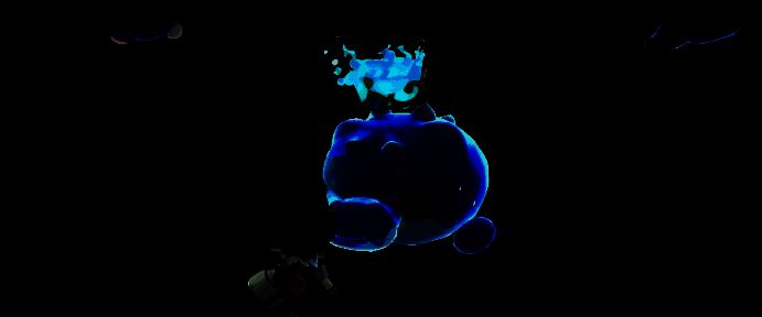 战斗胜利画面，玩家角色站在潮潮鳄倒下的身躯旁，屏幕上显示‘挑战成功’字样及奖励列表