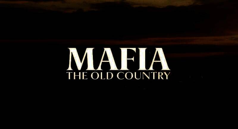 《四海兄弟：故乡》官方宣传图，展现1900年代西西里岛的黑帮氛围，画面阴沉压抑，人物身穿复古服饰手持武器站立于街巷之中