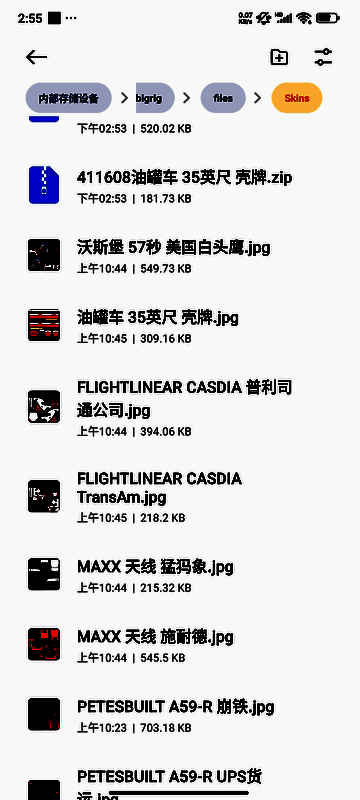 新车身皮肤已成功应用，车辆外观焕然一新，细节纹理清晰可见