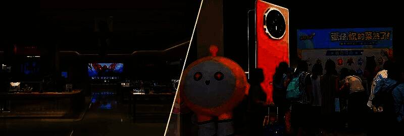 荣耀LIFE门店内玩家参与网易游戏嘉年华活动现场，人群聚集，氛围热烈