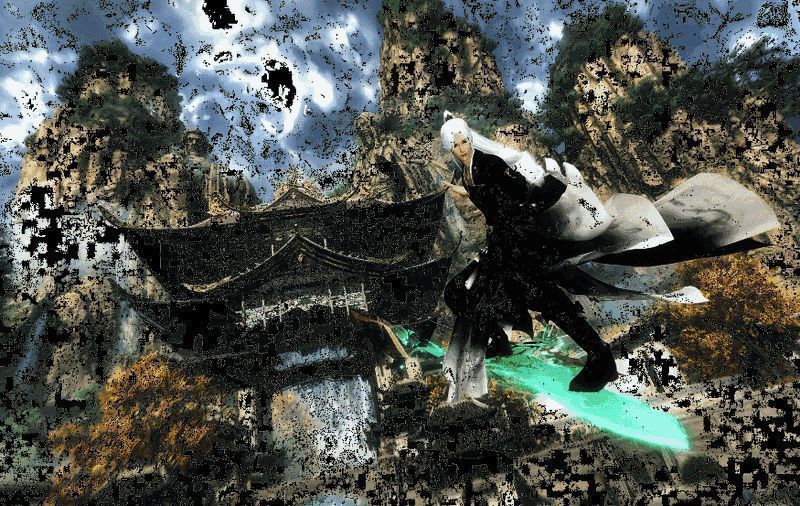 玩家在锻造台前打造装备的动态过程，火花四溅，属性词条随机生成