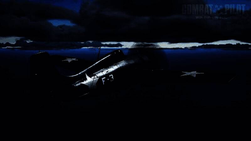 夜间降落模拟，航母甲板灯光点亮，战斗机对准跑道准备着舰