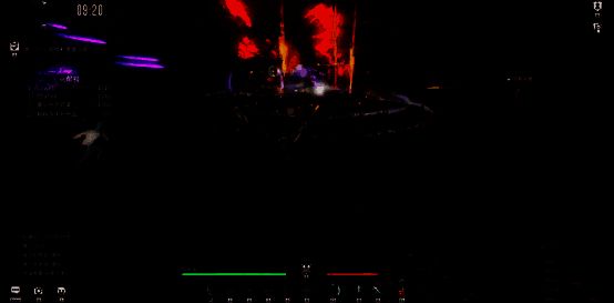 Boss释放红色AOE技能圈，玩家们分散站位紧急躲避