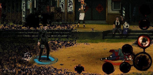 二技能释放全过程：投掷苦无与查克拉刀，敌人被炸飞并被抓取