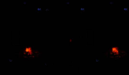 石碑上挂上了获得的面具，周围泛起微弱光芒，象征机关被激活