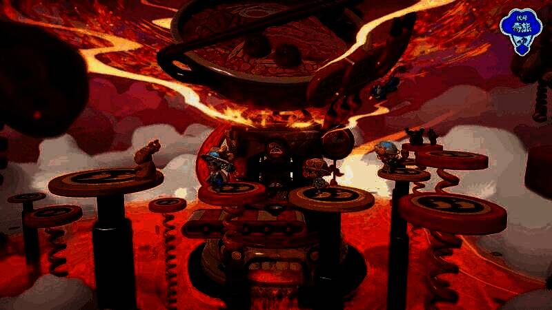 游戏内不同国度场景拼图，包含雪山小镇、沙漠绿洲、糖果风格童话镇与漂浮餐厅