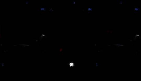 墓地区域全景视角，多个古旧墓碑错落分布，氛围阴森