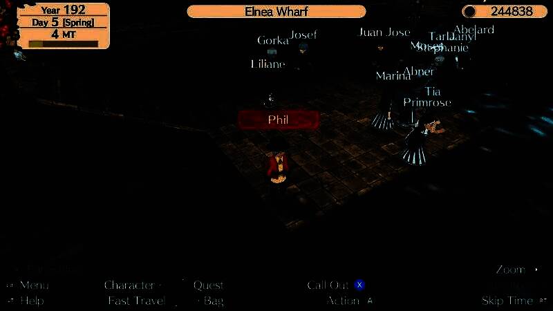 角色在森林中与小型怪物战斗，手持剑刃释放技能特效