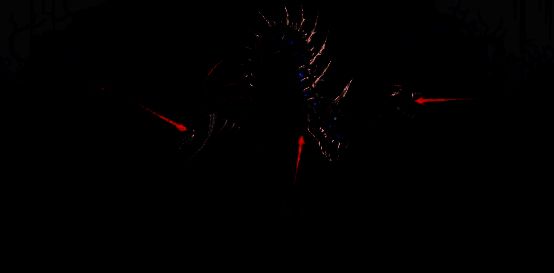 菲利特第一阶段三头并立战斗场景，地图上已出现乌鸦图腾与蛇头释放的毒潭特效