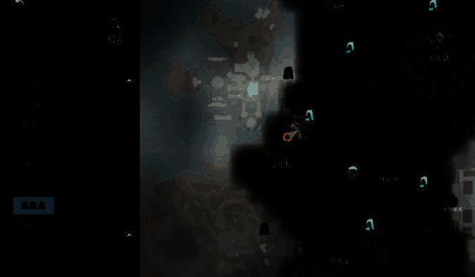 角色正在采集矿石的动画场景，矿点闪烁金光，角色动作流畅