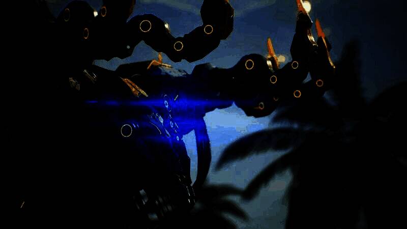 多人联机场景，十名玩家与各自的机械兽集结，准备挑战巨型机械泰坦