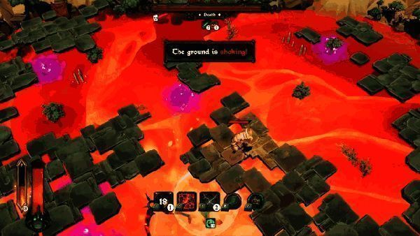 动态战斗演示GIF，展示玩家连续闪避、技能释放与Boss多阶段形态变化