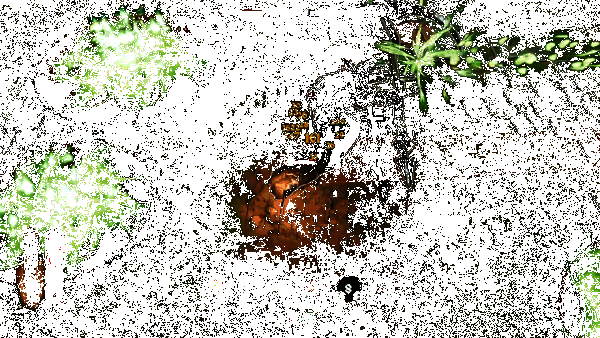 另一段动态战斗GIF，聚焦Boss释放全屏AOE技能，玩家极限翻滚逃生