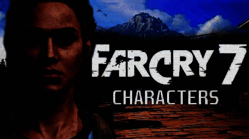 《孤岛惊魂7》概念艺术图，展现荒野丛林中的神秘氛围，远处隐约可见废弃建筑与烟雾