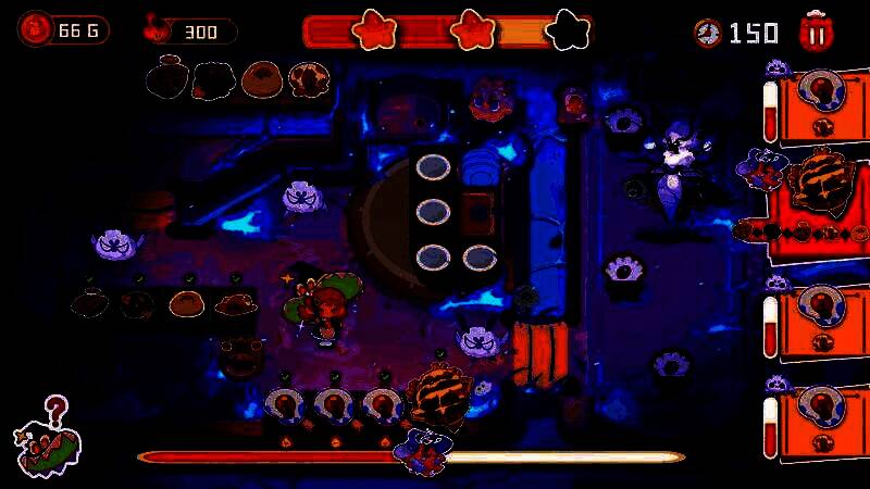 剧情对话场景，主角与一位神秘客人交谈，背景灯光昏暗，气氛神秘