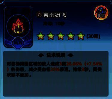 蓝色法术‘迟缓之印’图标，沙漏图案象征减速