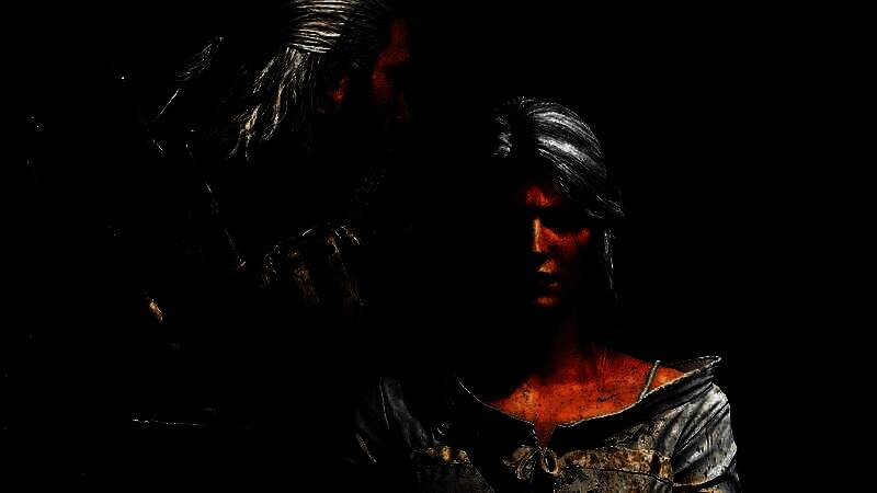 CDPR联合CEO Michał Nowakowski在财报会议上发言，屏幕上显示《巫师》与《赛博朋克》系列游戏画面