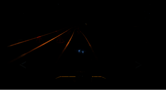 竞速赛实况画面，多艘舰船在狭窄星带中高速穿梭，爆炸特效与轨迹光效交织