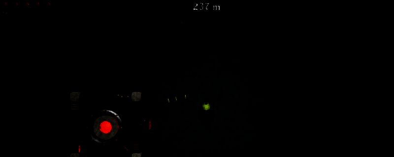 《Push Through Hell》游戏主界面展示，昏暗色调下角色推着发光核心穿越废墟场景