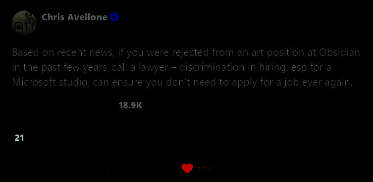 网络截图显示两名原告联合声明文本，内容为澄清对Chris Avellone的指控并非本意