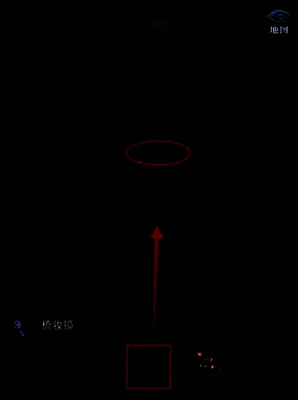 纸人庙内摆放着古老供桌，梳妆镜反射出诡异光影