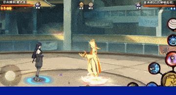 连招实战画面，雏田连续攻击对手